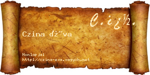 Czina Éva névjegykártya